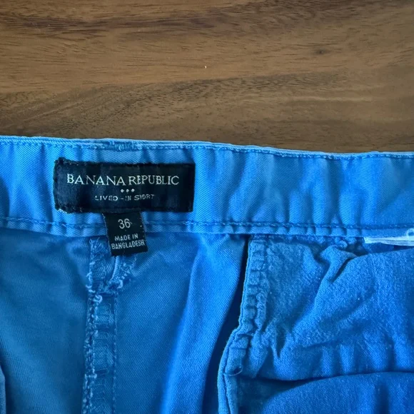 Banana Republic Lived In Shorts, Blue, 36 - Picture 2 of 4